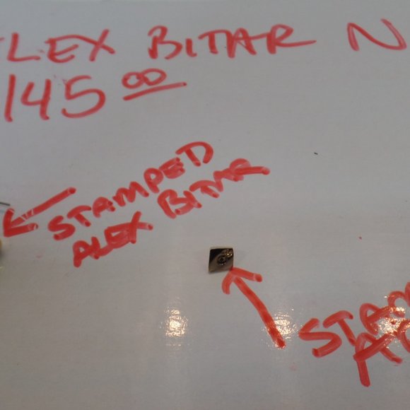 Alexis Bittar Gold Tone Studded Hoop Earrings $145 New With Tags BEAUTIFUL - Picture 10 of 12